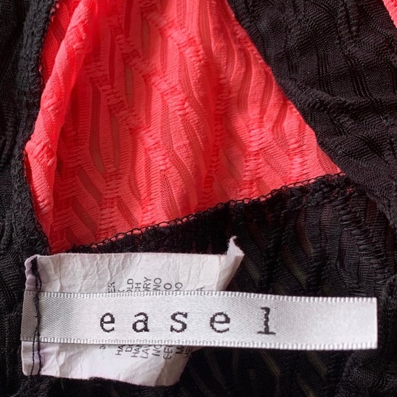 easel : bicolored sheer textured leggings - Picture 6 of 9
